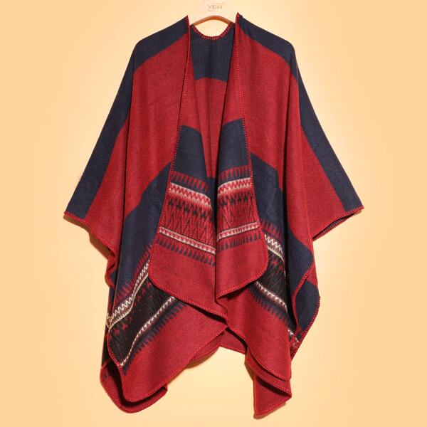 

Geo Print Shawl Scarf, Multicolor