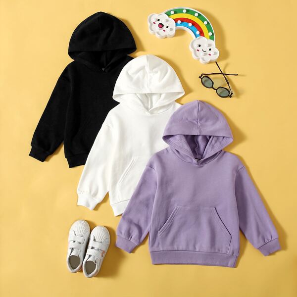 

Toddler Girls 3pack Pocket Front Hoodie, Multicolor
