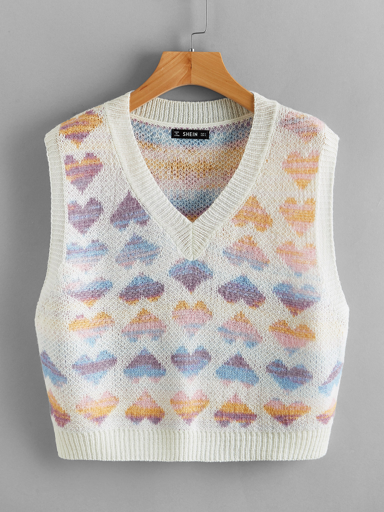 Heart Pattern Sweater Vest thumbnail