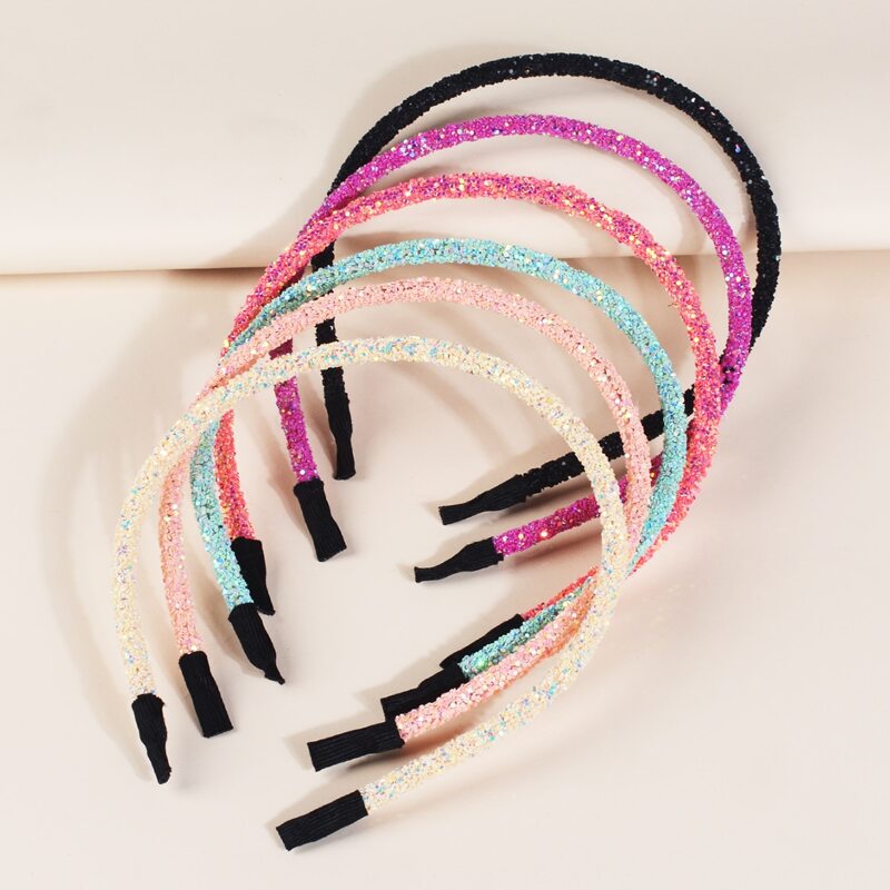 

6pcs Glitter Headband, Multicolor