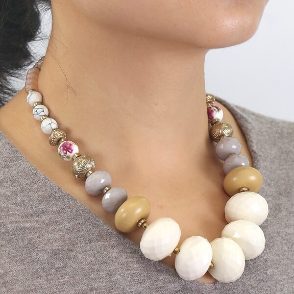 

Acrylic Bead Decor Necklace, Multicolor