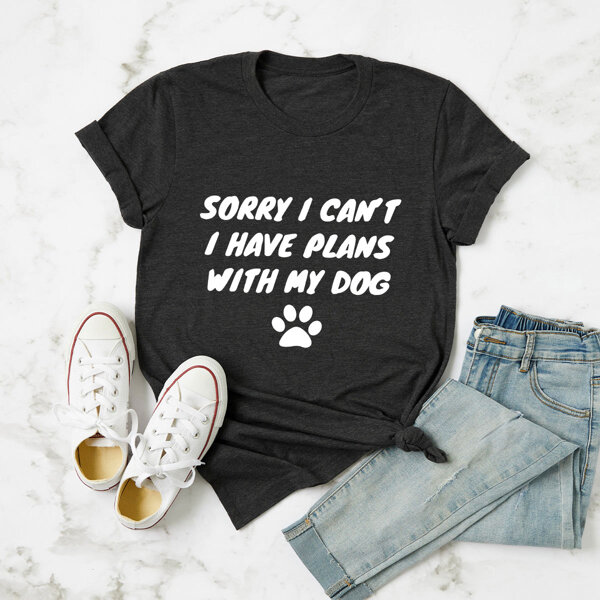 

Plus Slogan Graphic Tee, Dark grey