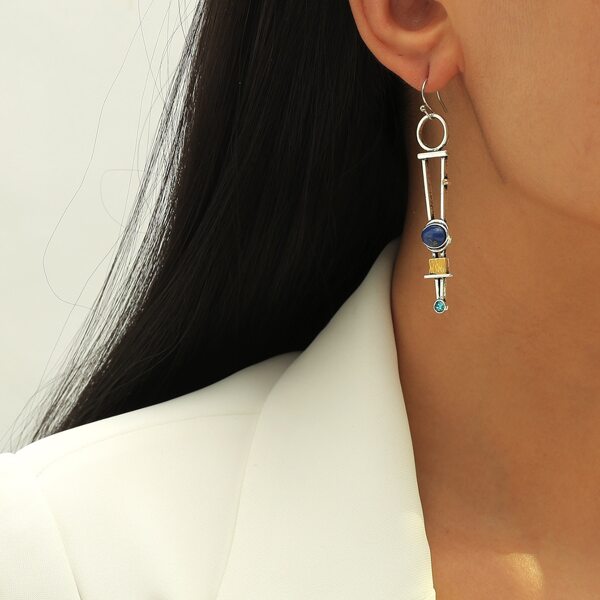 

Geometric Drop Earrings, Multicolor