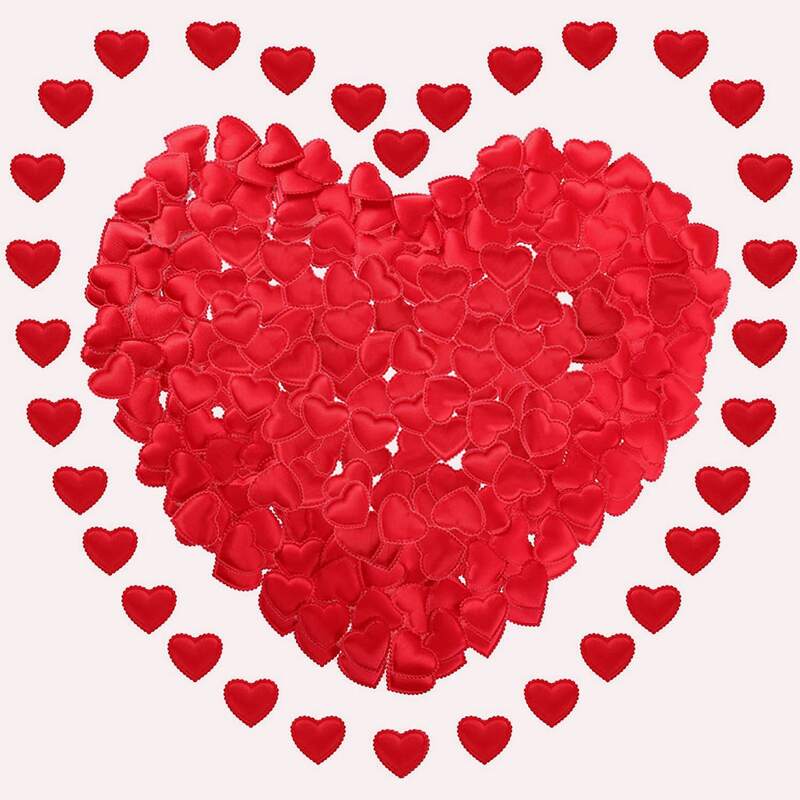 

100pcs Heart Shaped Decoration, Red