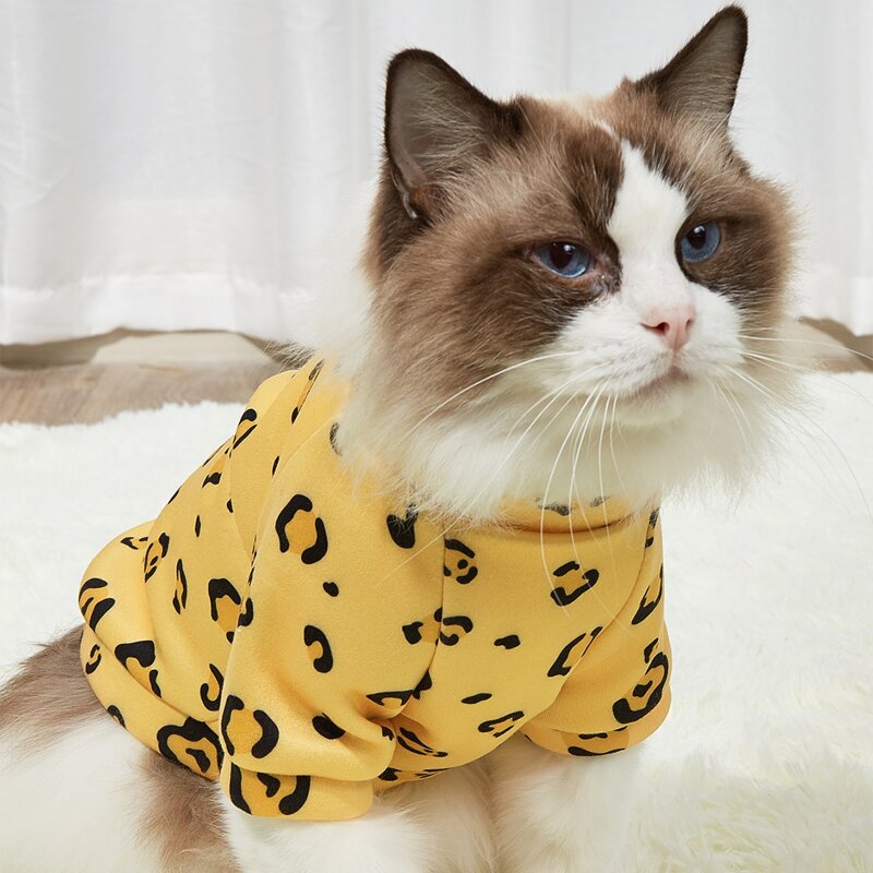 

Leopard Pet Sweatshirt, Yellow