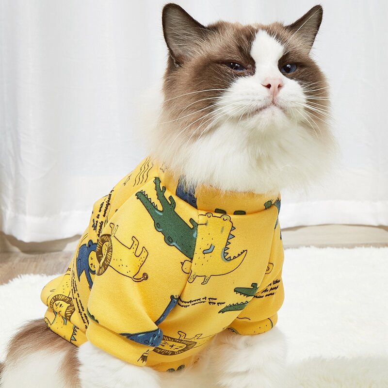 

Cartoon Zoo Pet Sweatshirt, Yellow