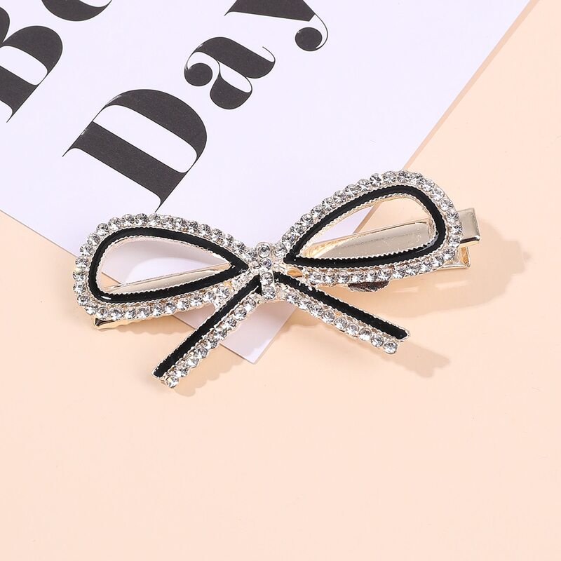 

Rhinestone Bow Hair Clip, Silver