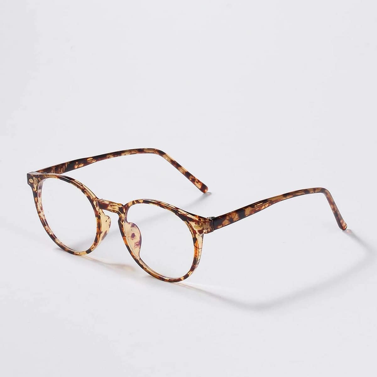 

Leopard Round Frame Glasses