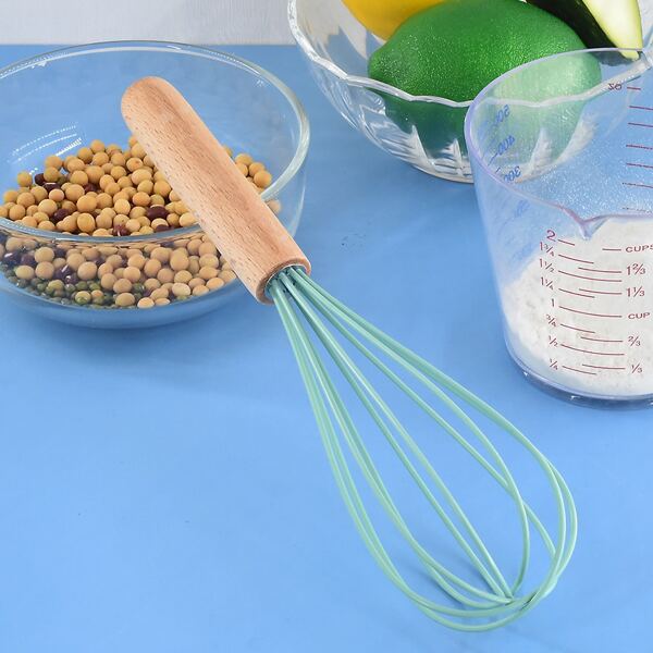 

Wooden Handle Whisk, Green