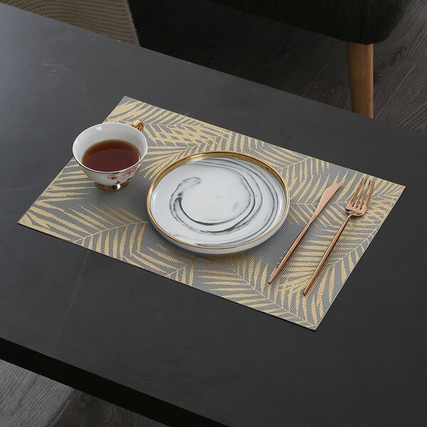 

Leaf Print Placemat, Multicolor