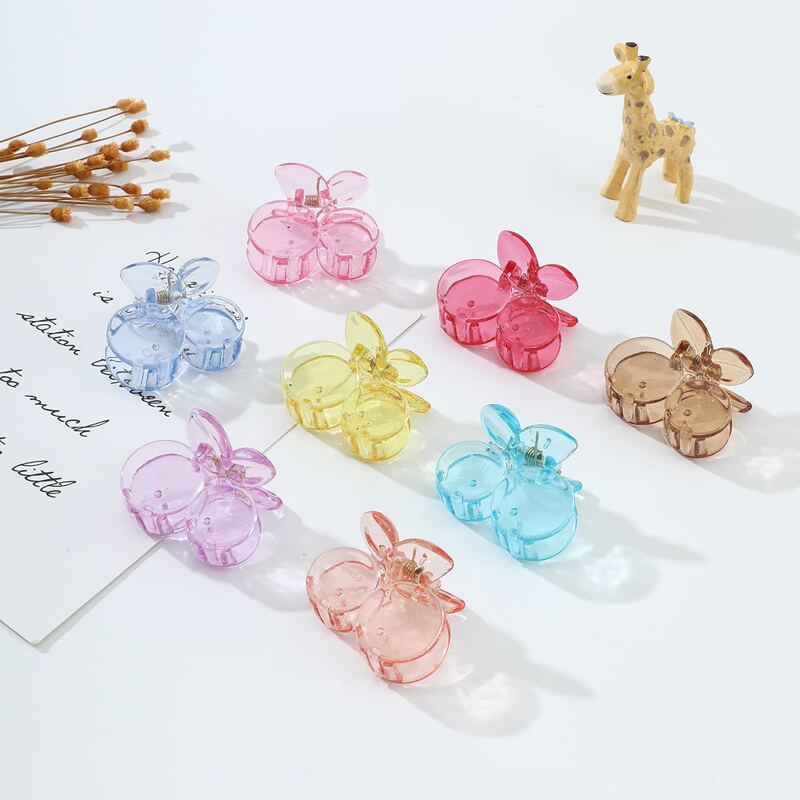 

2pcs Random Clear Cherry Hair Claw, Multicolor