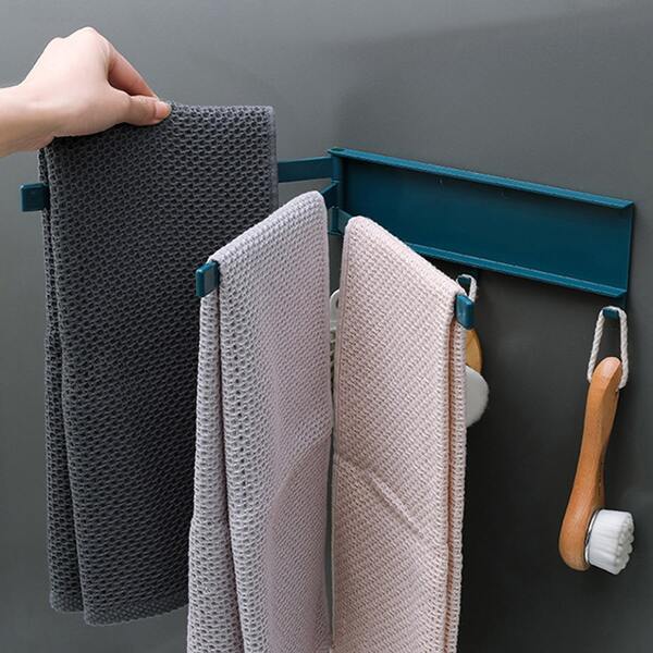 

1pc Wall Mounted Towel Hanger, Blue