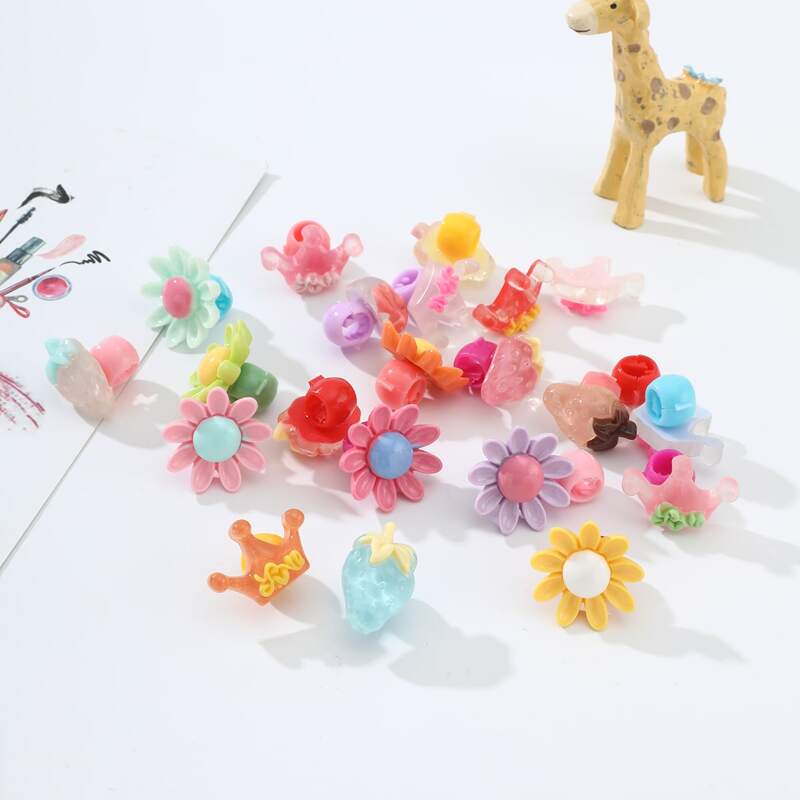 

10pcs Random Floral Hair Claw, Multicolor