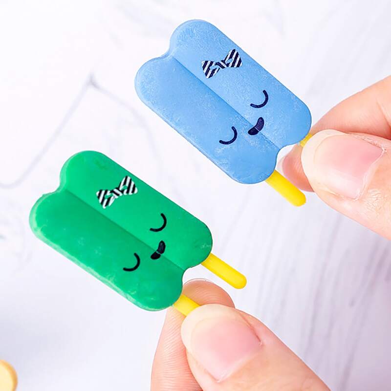 

5pcs 1 Box Ice Cream Shaped Random Eraser, Multicolor