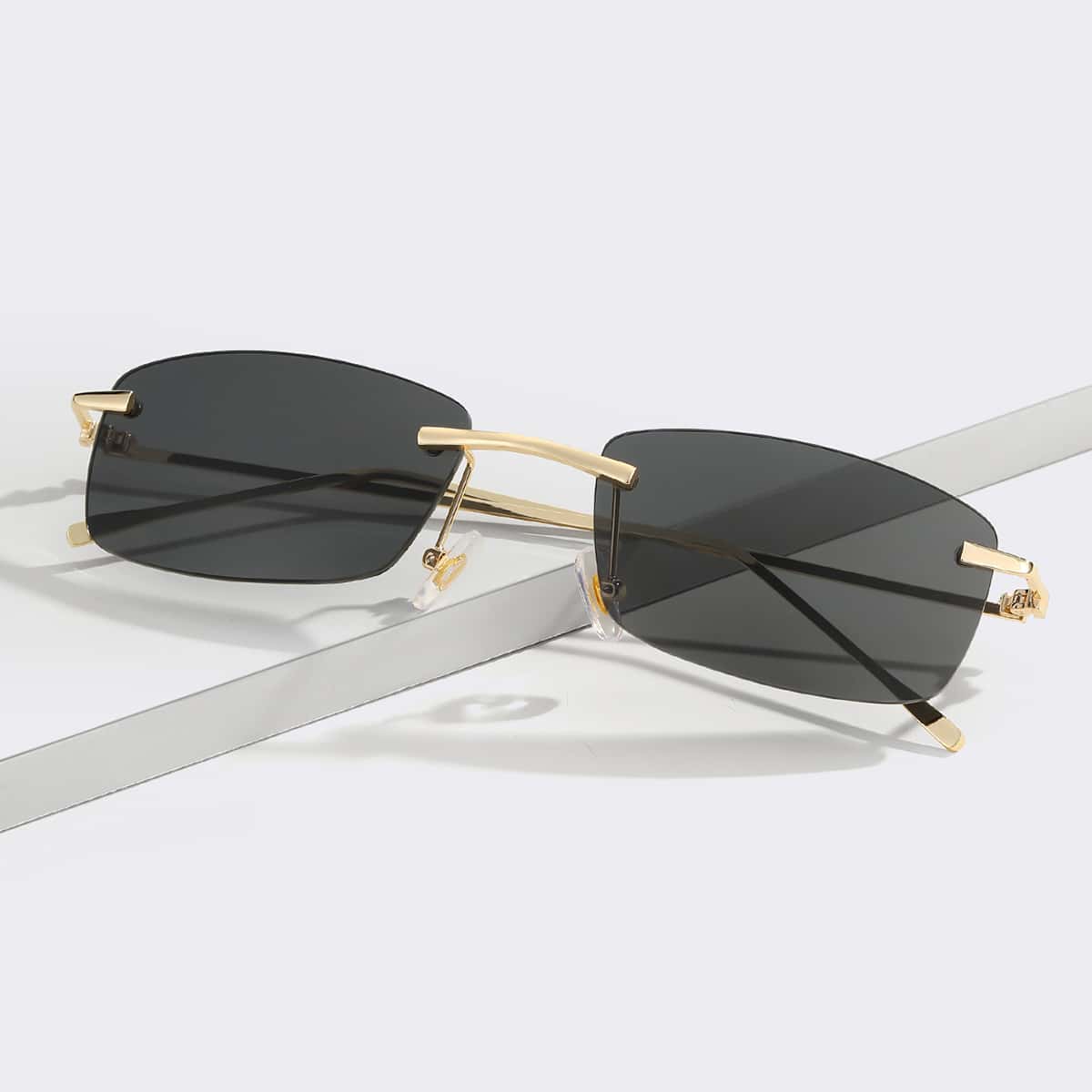 

Rimless Rectangle Frame Sunglasses
