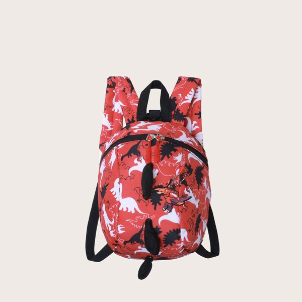 

Boys Dinosaur Graphic Backpack, Red