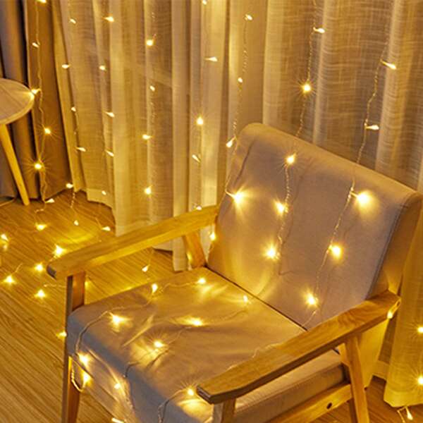 

1pc String Light With 216pcs Bulb, Yellow