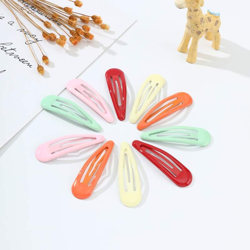 

10pcs Colorful Hair Clip, Multicolor