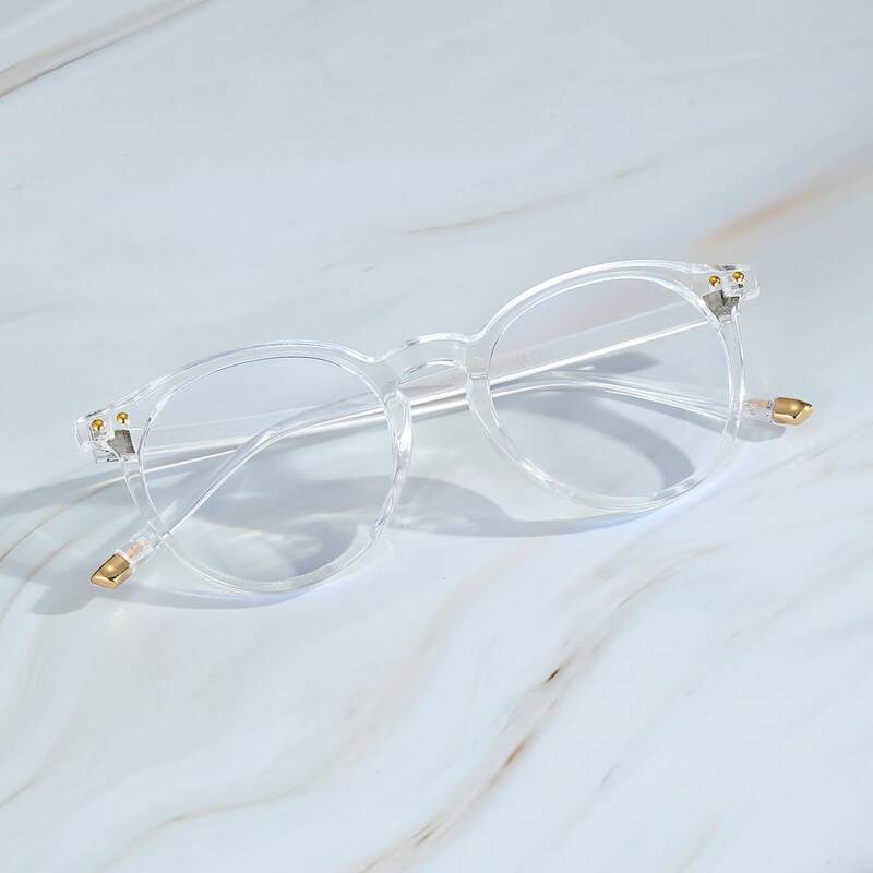 

Guys Clear Round Frame Glasses