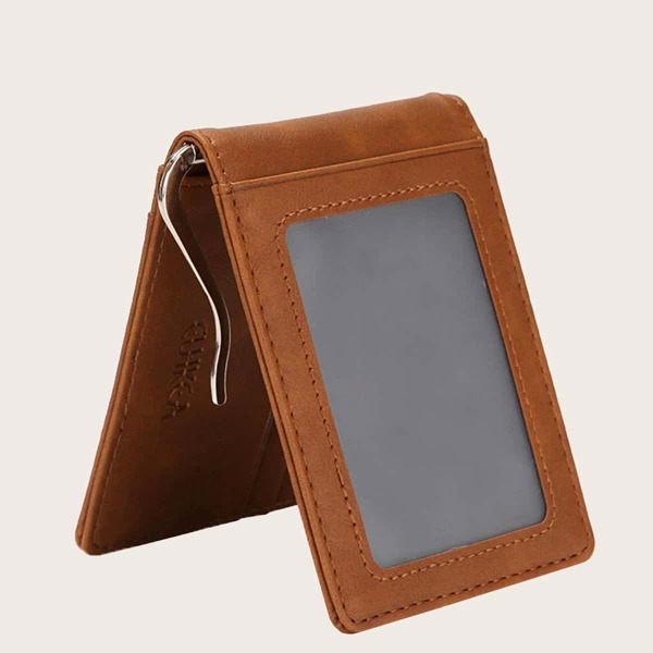 

Minimalist Fold Over Small Wallet, Coffee brown