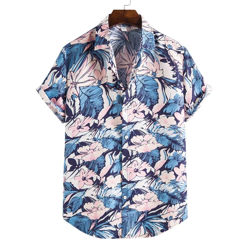

Guys Floral Print Button Up Shirt, Multicolor