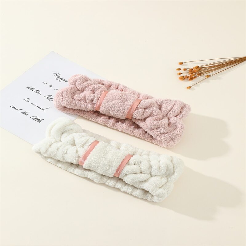 

1pc Random Ruched Bath Headband, Multicolor