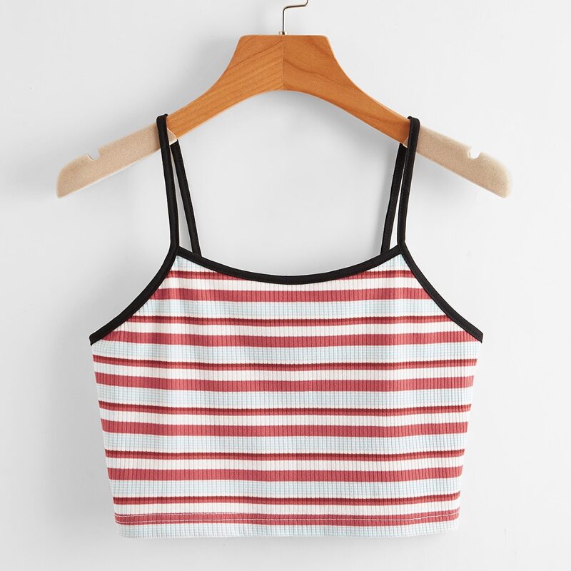 

Striped Crop Cami Top, Multicolor