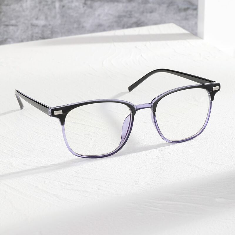 

Guys Square Frame Glasses, Clear