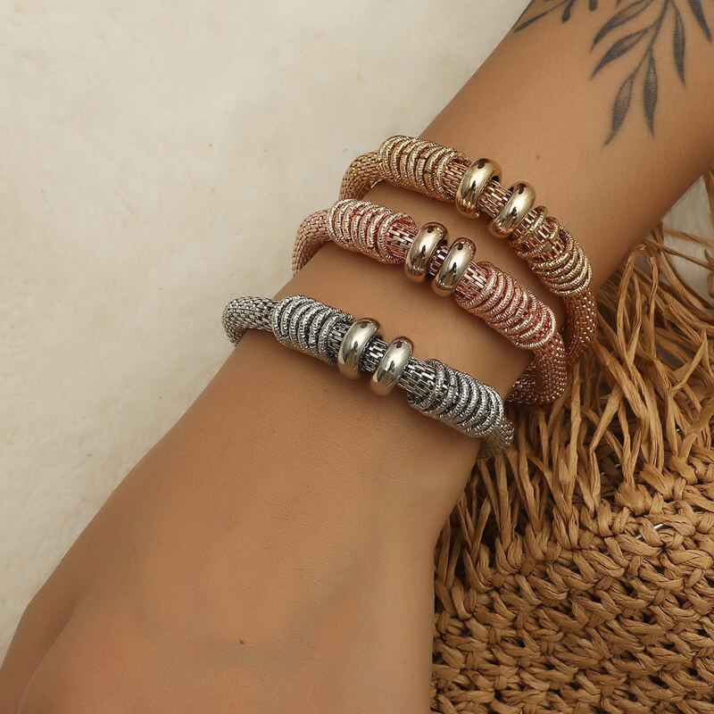 

3pcs Metal Bracelet, Multicolor