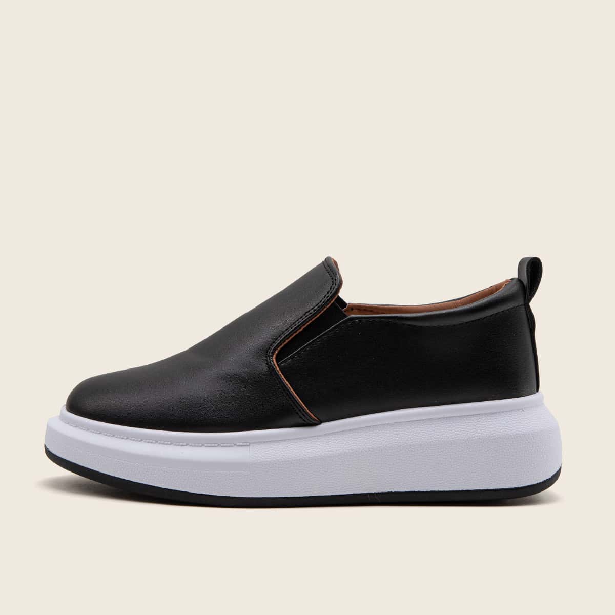 

Plain Slip On Sneakers, Black