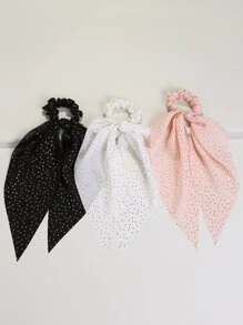 3 chiếc Khăn voan Scrunchie - Nhiều màu - Xem 1