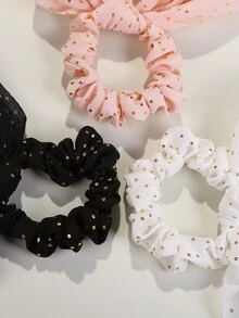 3 chiếc Khăn voan Scrunchie - Nhiều màu - Xem 4