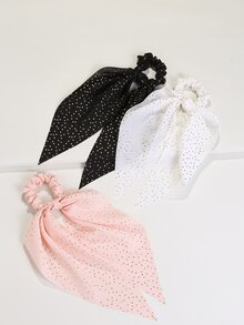 3 chiếc Khăn voan Scrunchie - Nhiều màu - Xem 5