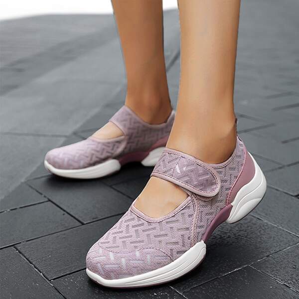 

Low Top Velcro Strap Sneakers, Dusty purple