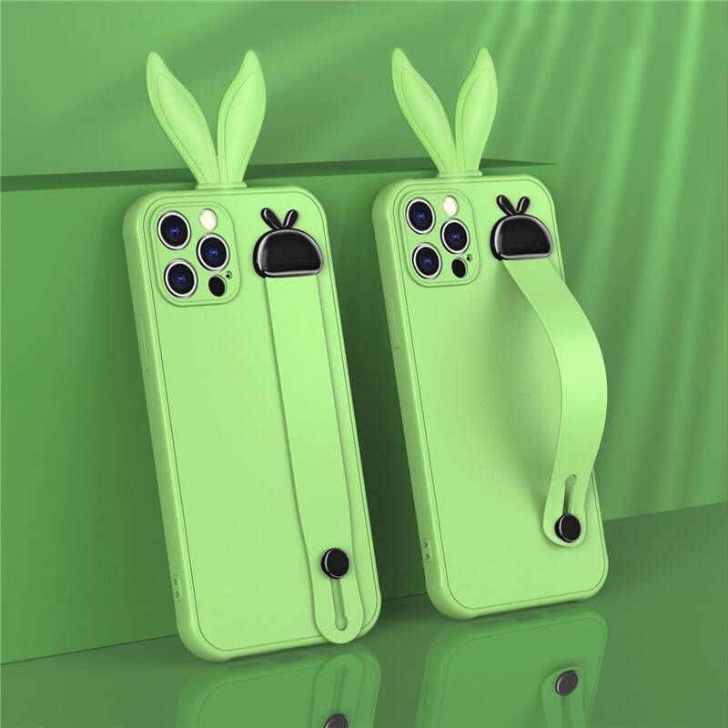 

Ear Decor Hand Strap iPhone Case, Green