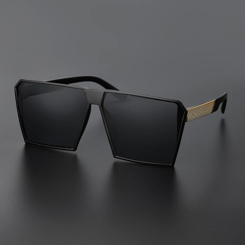 

Guys Square Frame Sunglasses, Black