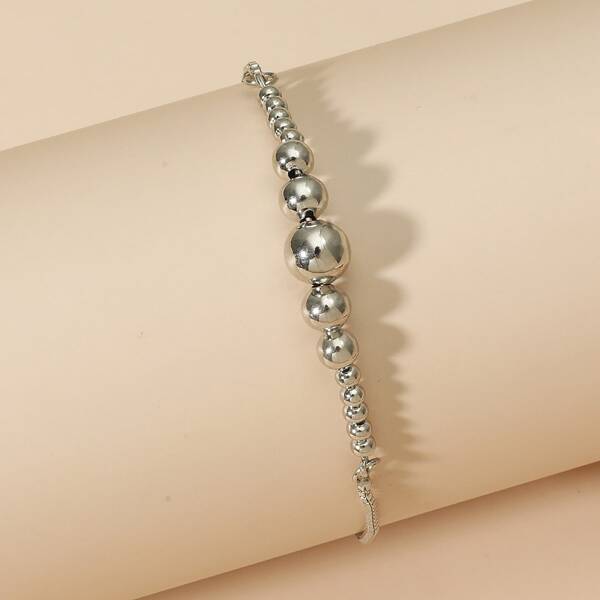 

Round Ball Decor Bracelet, Silver