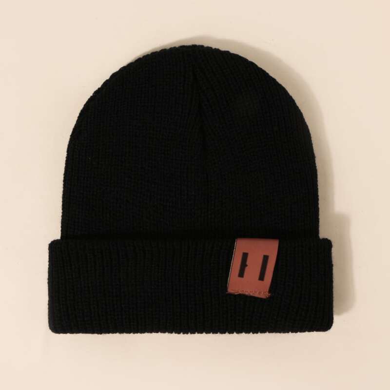 

Simple Knit Beanie, Black