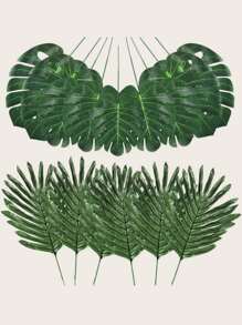 12 片人造叶子，人造树叶，适用于花园、家居、婚礼、假植物、秋季装饰、房间、书桌、花园装饰、房间装饰用品