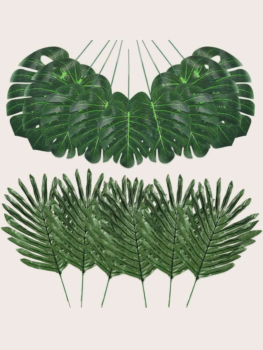 12 片人造叶子，人造树叶，适用于花园、家居、婚礼、假植物、秋季装饰、房间、书桌、花园装饰、房间装饰用品