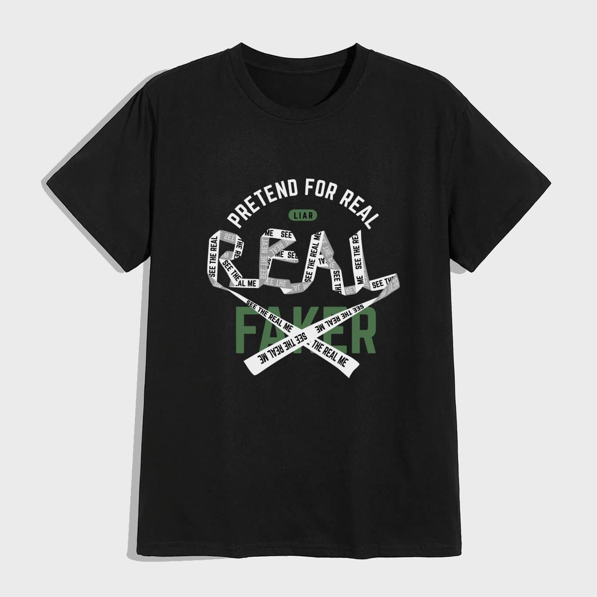 

Guys Letter Drop Shoulder Tee, Black