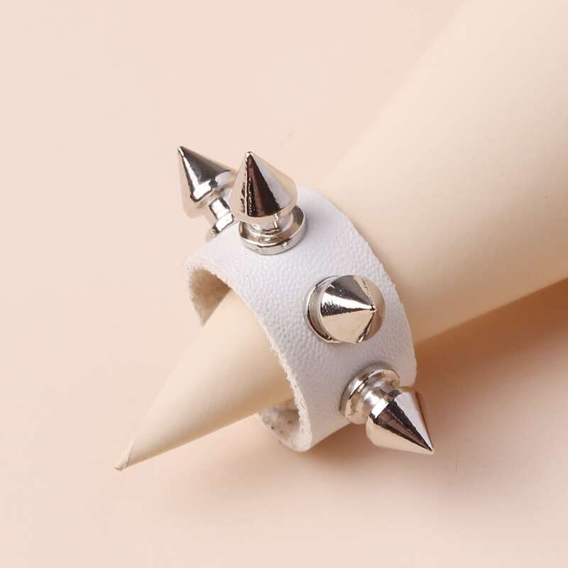 

1pc Spiked Ring, White