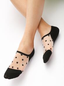 4 pares calcetines tobilleros de malla - transparente - Ver 3