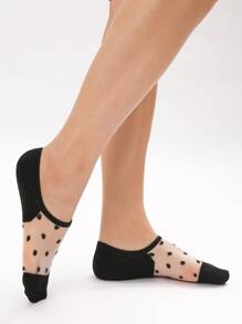 4 pares calcetines tobilleros de malla - transparente - Ver 4