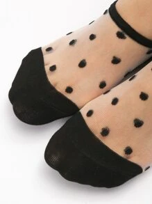 4 pares calcetines tobilleros de malla - transparente - Ver 5