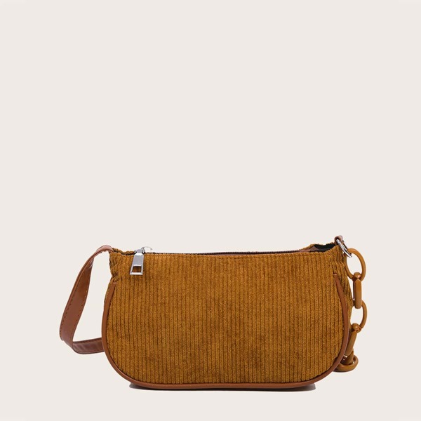 

Girls Corduroy Shoulder Bag, Brown