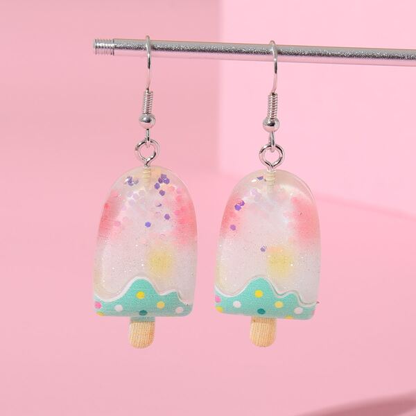 

Girls Ice Cream Design Drop Earrings, Multicolor