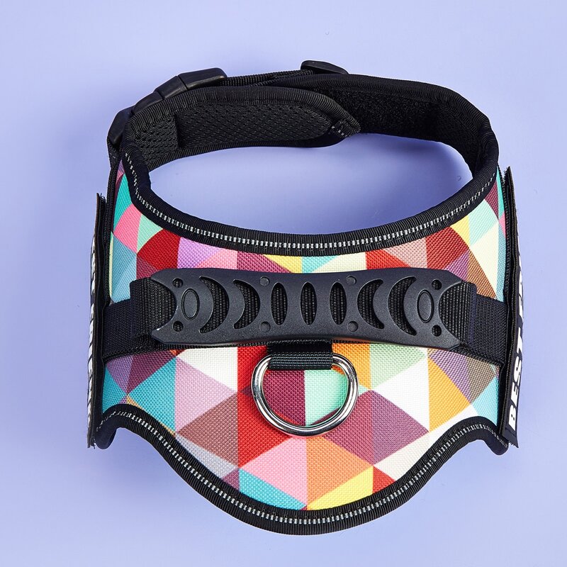 

Geometric Pattern Reflective Pet Harness, Multicolor