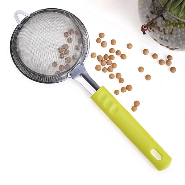 

1pc Stainless Steel Flour Sieve, Green