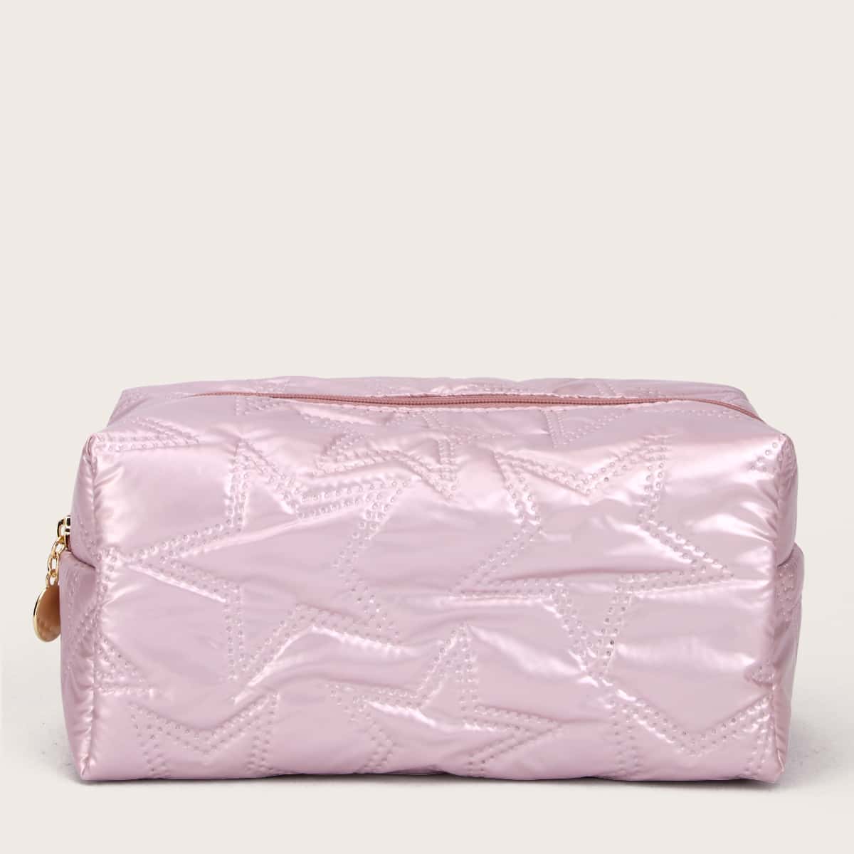 

Star Pattern Makeup Bag, Baby pink